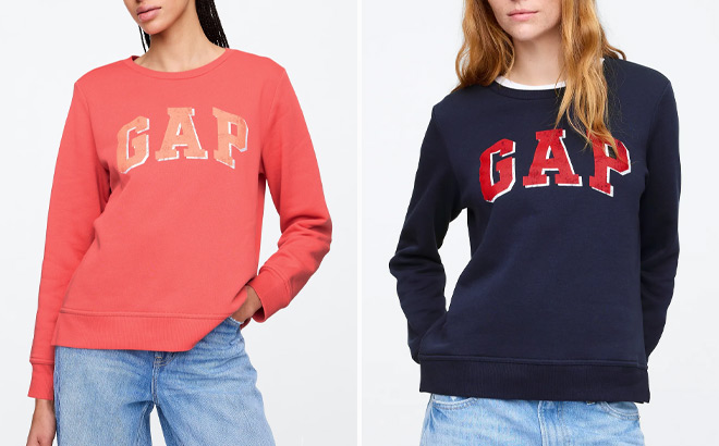 GAP Factory Womens Relaxed Gap Logo Sweatshirts