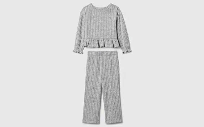 Gap Baby Toddler Softspun Ruffle Rib Outfit Set