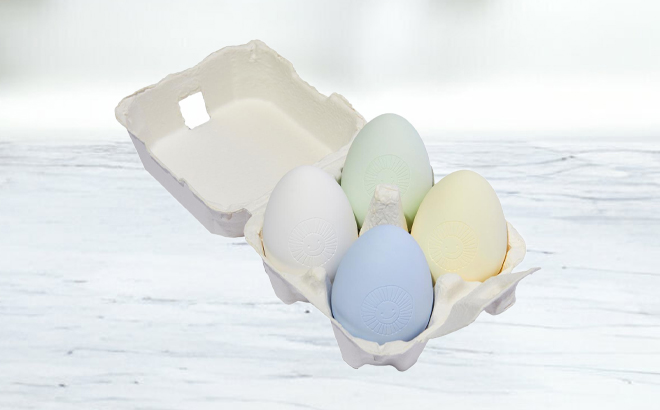 Happy Place Space Freshening Eggs 4 Pack on a Table