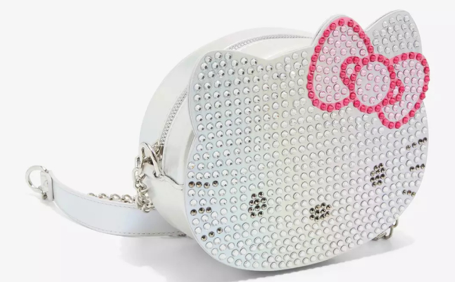 Hello Kitty Rhinestone Face Crossbody Bag