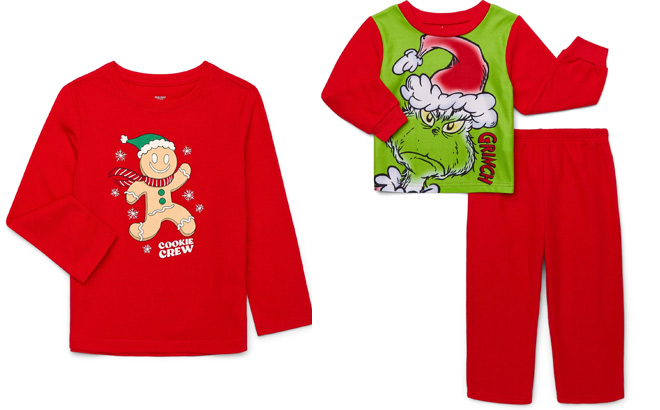 Holiday Time Christmas Toddler Graphic Tee with Long Sleeves