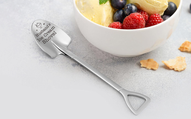 Husbands Ice Cream Shovel Spoon on a Table