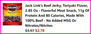 Jack Links Beef Jerky Checkout Screen