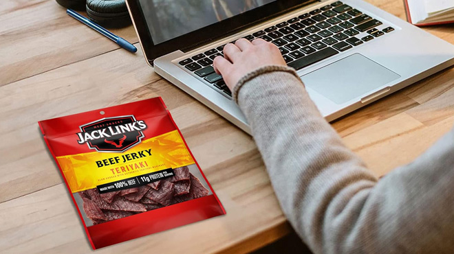 Jack Links Beef Jerky on a Table