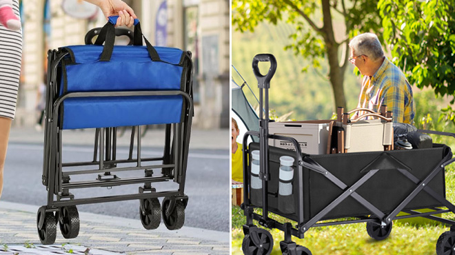 Kandexin Collapsible Foldable Wagon Carts