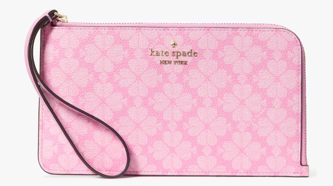 Kate Spade Lucy Spade Flower Medium L Zip Wristlet