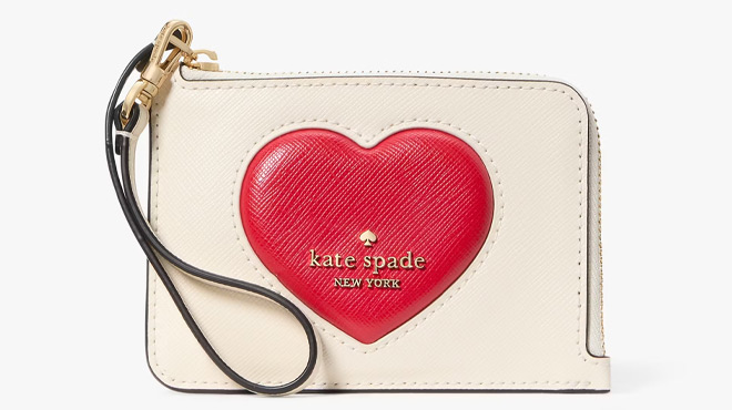 Kate Spade Madison Puffy Heart Small Card Holder Wristlet