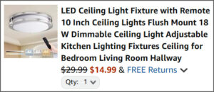 LED Ceiling Light at Checkout