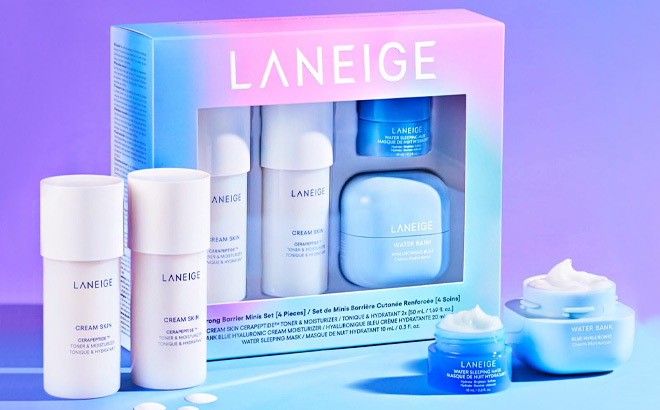 Laneige Toner Moisturizer 4 Piece Skincare Set