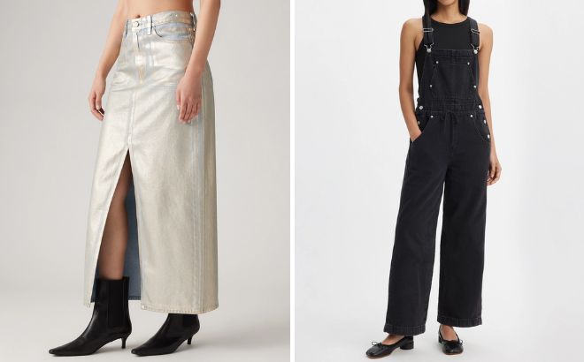 Levis Ankle Column Skirt and Apron Womens Overalls