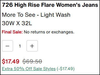 Levis High Rise Flare Womens Jeans Checkout