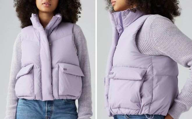 Levis Western Bubble Puffer Vest