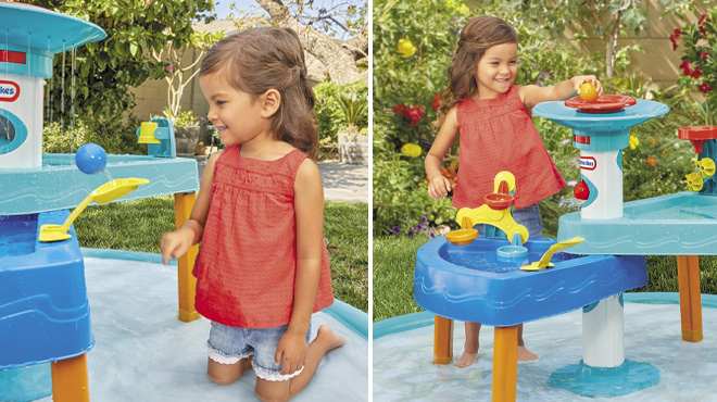 Little Tikes 3 in 1 Splash n Grow Outdoor Water Play Table and Splash Pad