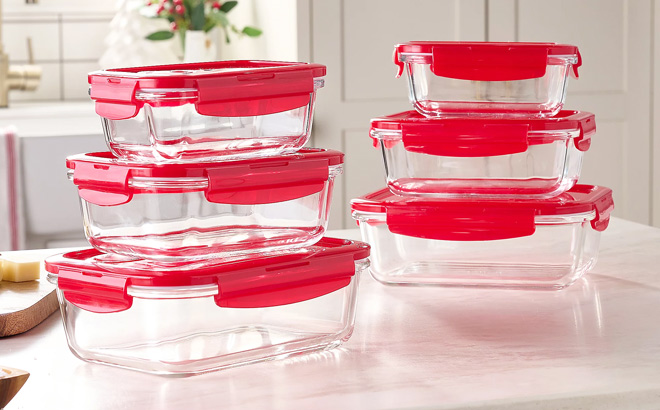 LocknLock 6 Piece Glass Container Sets