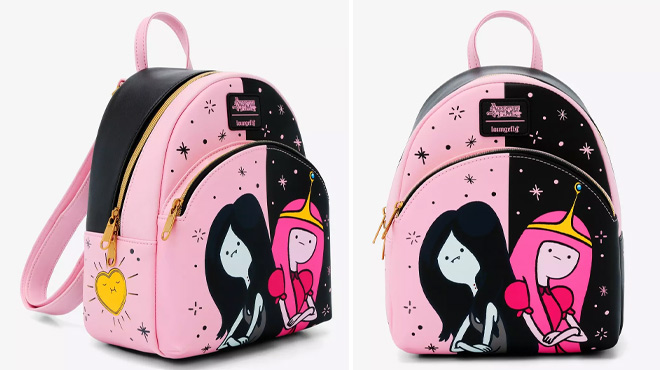 Loungefly Adventure Time Princess Bubblegum & Marceline Split Mini Backpack