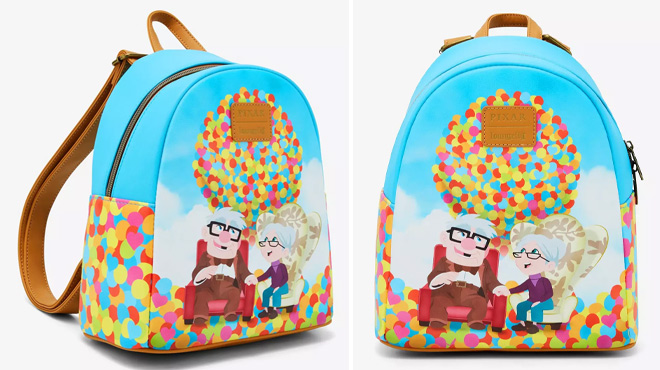 Loungefly Disney Pixar Up Carl & Ellie Balloons Mini Backpack 