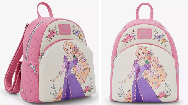 Loungefly Disney Tangled Rapunzel Flowers Mini Backpack