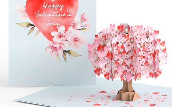 Lovepop Happy Valentines Day Cherry Blossom Tree Pop Up Card