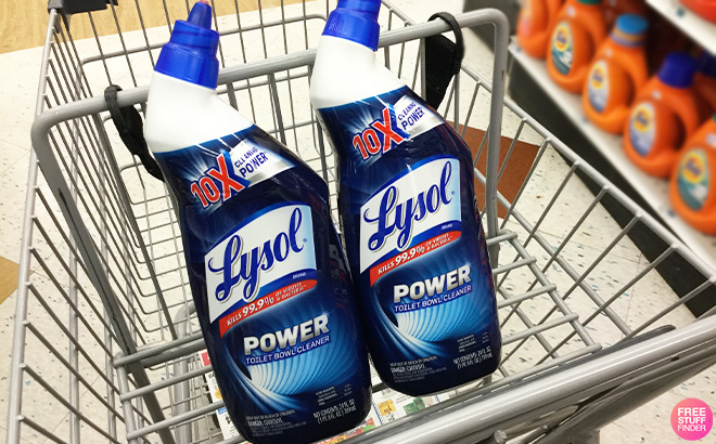 Lysol Toilet Bowl Cleaners in the Cart