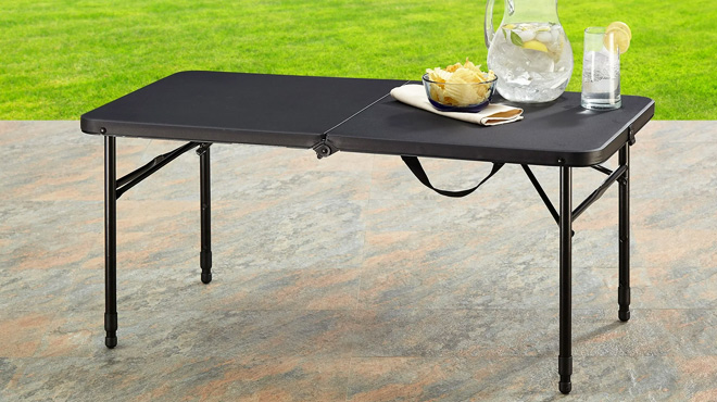 Mainstays Plastic Adjustable Folding Table