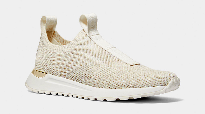 Michael Kors Bodie Knit Slip On Sneakers in cream