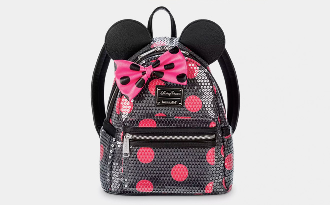 Minnie Mouse Sequined Polka Dot Loungefly Mini Backpack