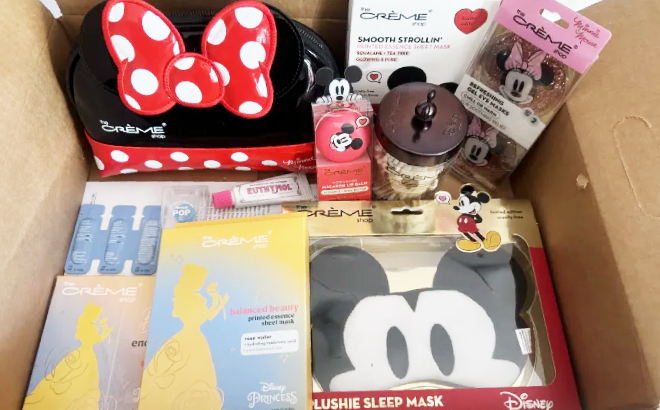 Minnie Mouse Travel Pouch with The Creme Shop Mystery Gifts