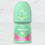 Mitchum Women Roll On Antiperspirant Deodorant on the Table