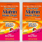 Motrin Infants Concentrated Drops 2 Pack on the Table