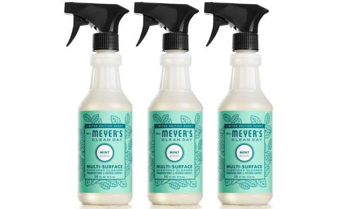 Mrs Meyers Clean Day All Purpose Cleaner Spray 3 Pack Mint Scent