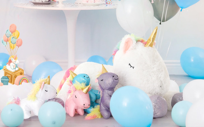 Muiteiur 5 Pcs Unicorn Stuffed Animal 24 Unicorn Plush with 4 Babies