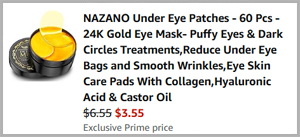 NAZANO Under Eye Patches Checkout