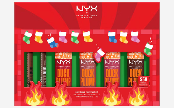 NYX Professional Makeup Limited Edition Duck Plump Lip Plumping Essentials Kit Holiday Gift