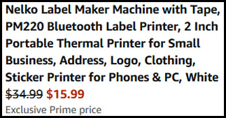 Nelko Label Maker Machine Checkout Screenshot