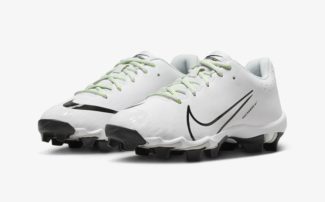 Nike Hyperdiamond 4 Keystone Girls Shoes in Volt White Black Color