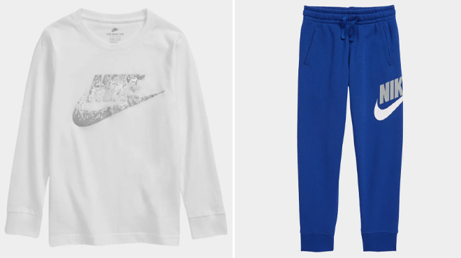 Nike Kids Long Sleeve Graphic Tee and Joggers