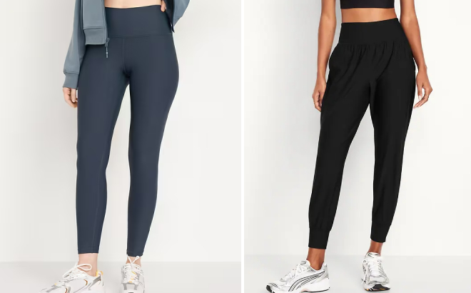 Old Navy High Waisted PowerSoft 7 8 Leggings and High Waisted PowerSoft Joggers