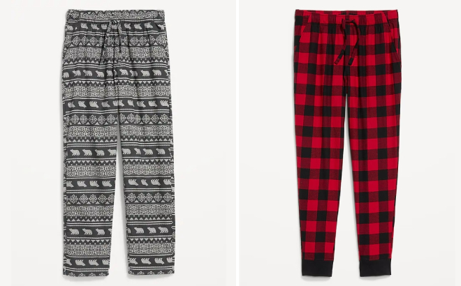 Old Navy Mens Flannel Pajama Pants and Pajama Joggers