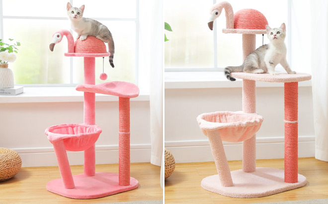 Pawz Road 37 Inch Flamingo Cat Tree