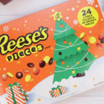 Reeses Pieces Chocolate Advent Calendar on a Table