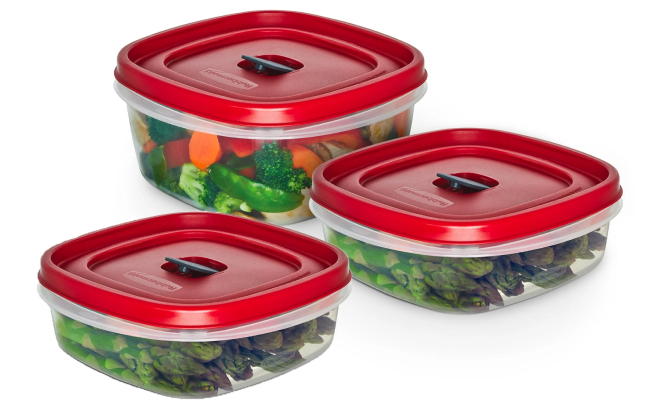 Rubbermaid Easy Find 6 Piece Food Storage Containers Set