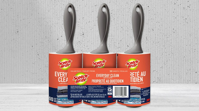 Scotch Brite Everyday Clean Lint Roller 3 Pack