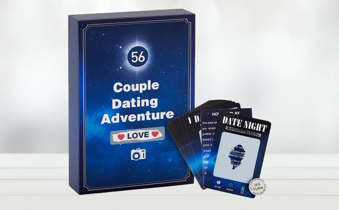 Scratch Off Date Night Idea Cards Box on a Table