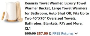 Large Towel Warmer Checkout Screenshot