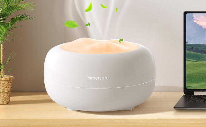 SimerSure Essential Oil Diffuser on a Table