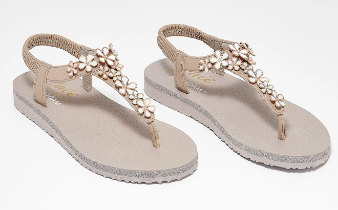 Skechers Meditation Embellished Thong Sandals