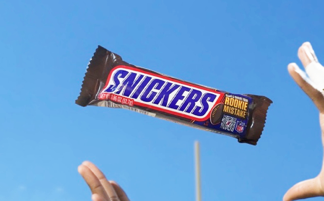 Snickers Bar with Rookie Mistake Packaging