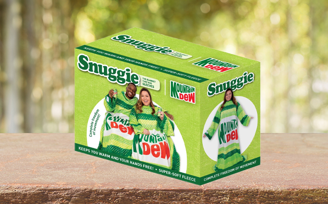 Snuggie Wearable Fleece Blanket with Sleeves Mountain Dew