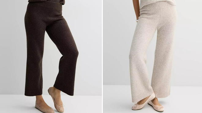 Sonoma Goods For Life Womens Sweater Wide Leg Pants