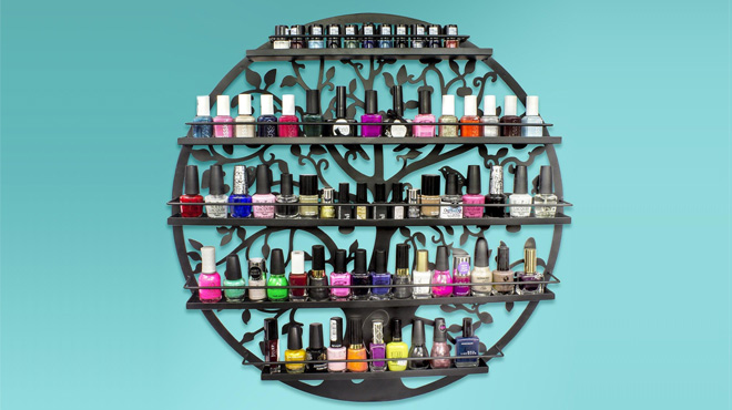 Sorbus Wall Mounted 5 Tier Nail Polish Rack Holder